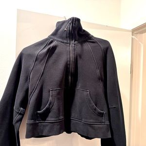 Lululemon cropped scuba , no hood. Black. Size small/ medium